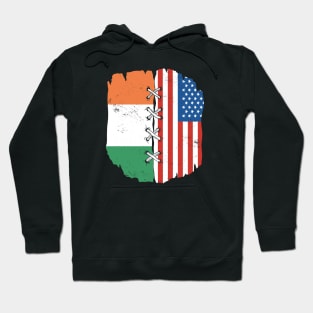 Proud Irish American Heritage // Ireland and USA Flags Hoodie